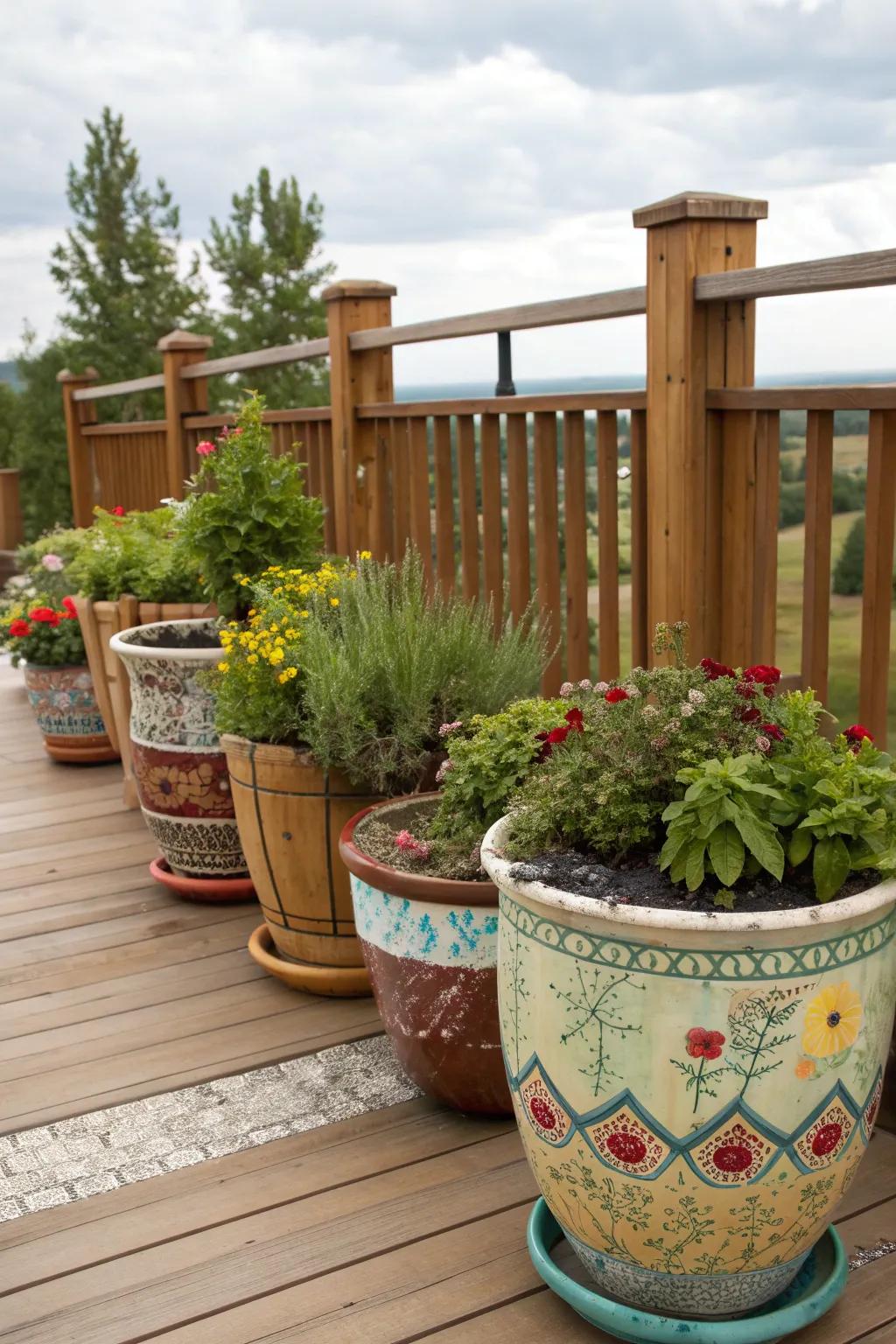 Explore creativity with container gardens.
