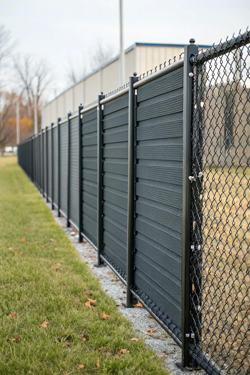Transform your chain-link fence with stylish privacy slats.