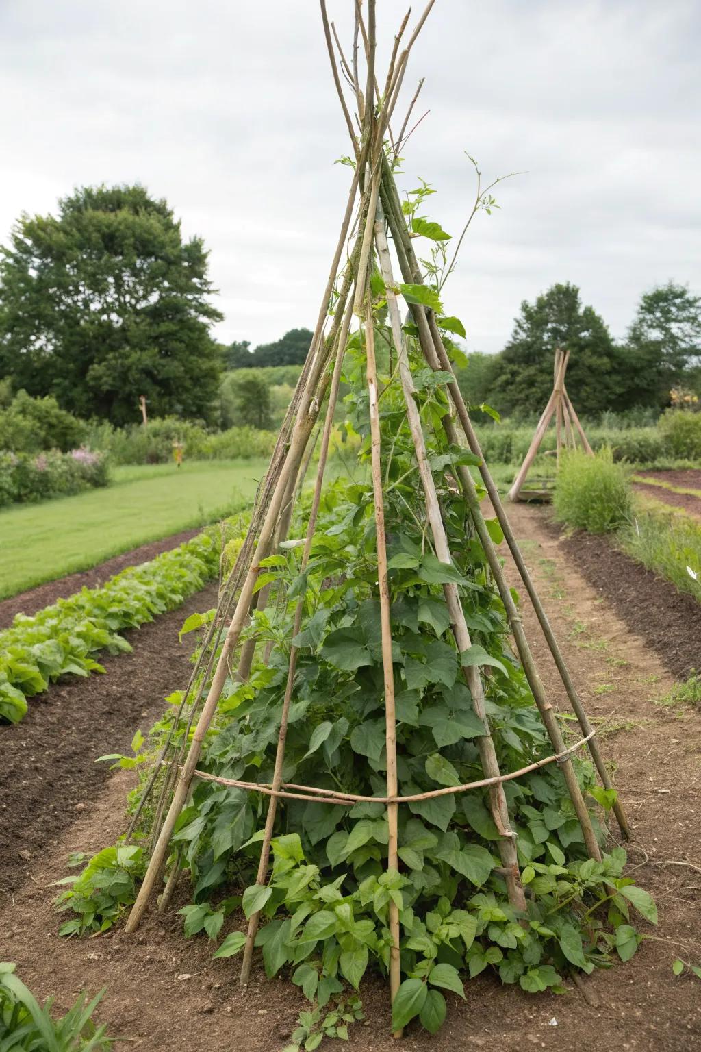 Garden teepees are perfect for climbing plants and a bit of fun.