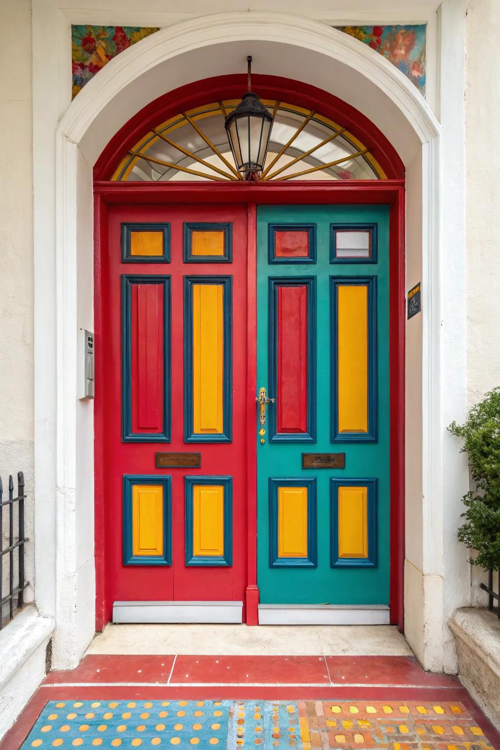 Bold colors make your doors stand out.
