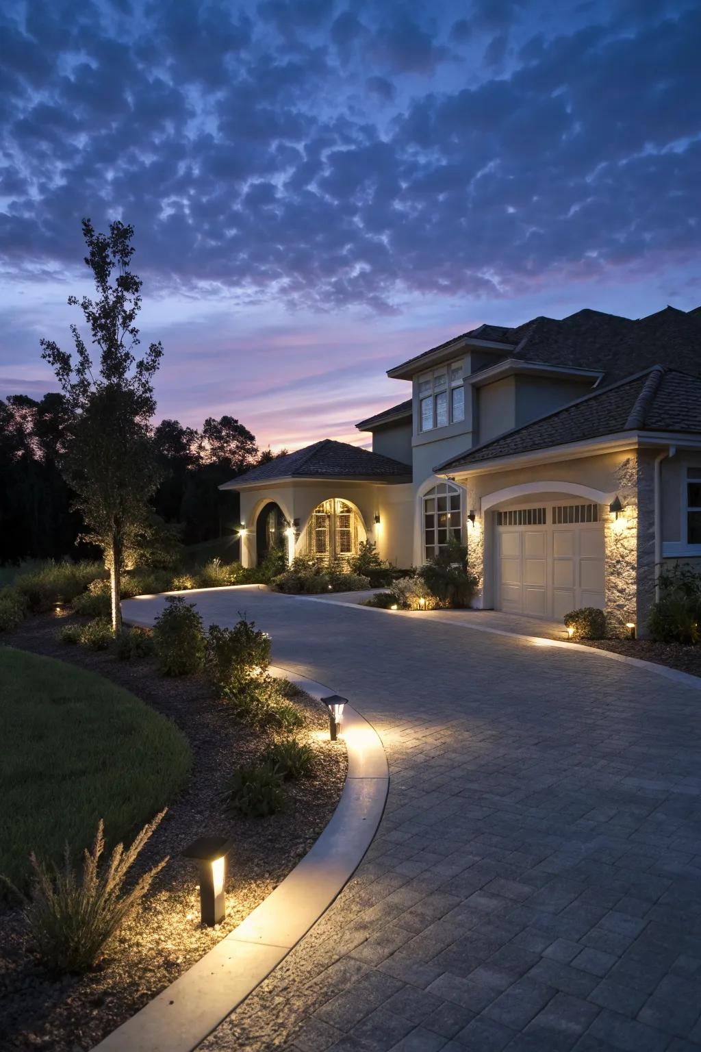 LED lighting enhances safety and ambiance for any driveway.