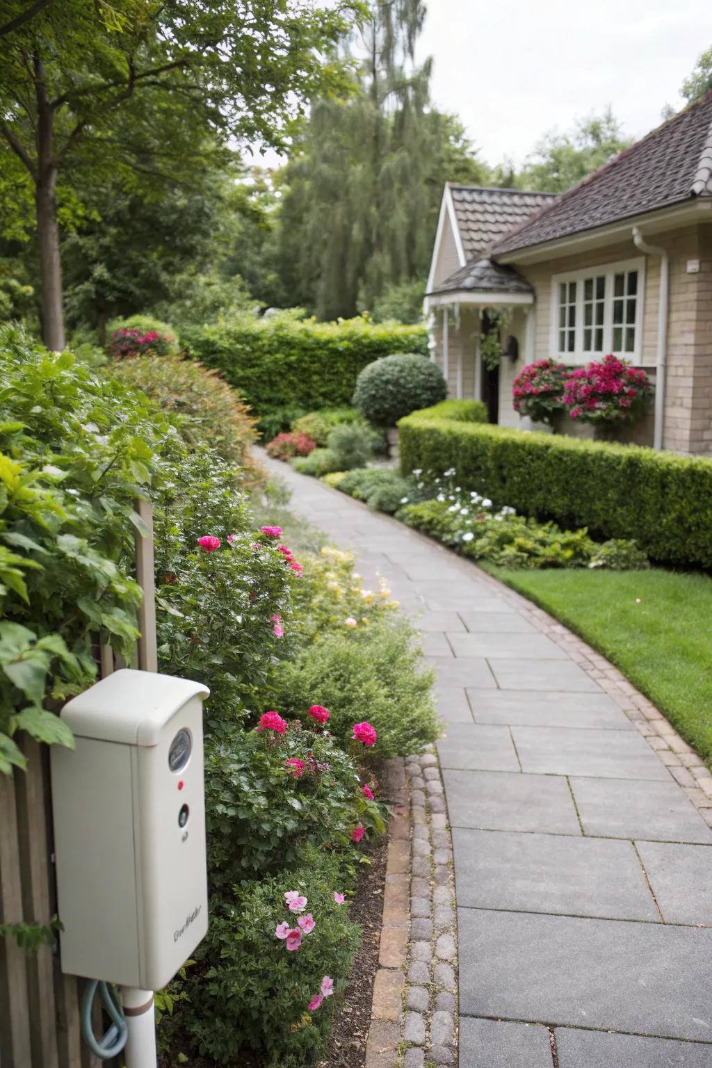 Hidden alarms provide security while keeping your driveway's beauty intact.