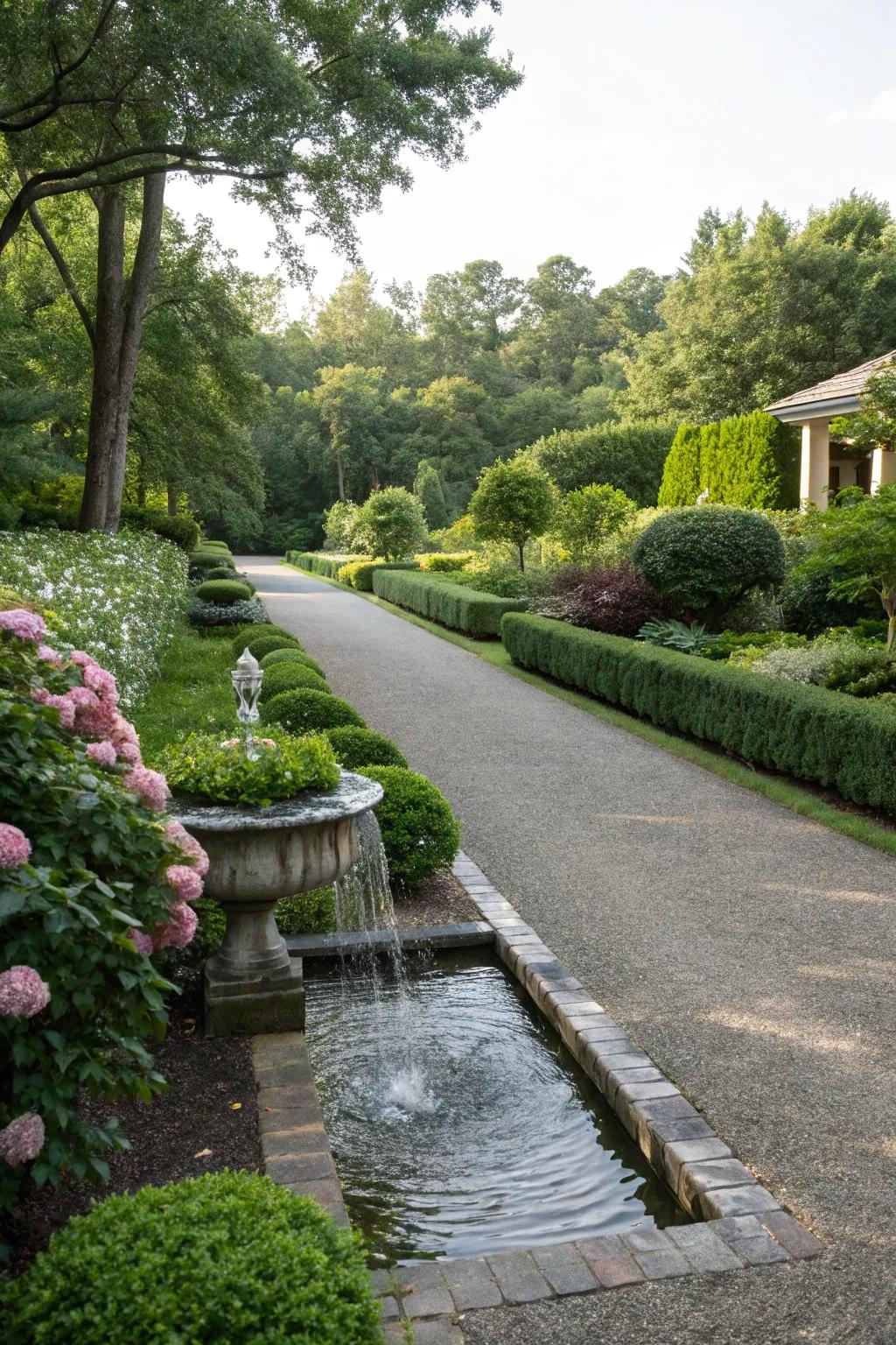 Introduce tranquility with a small water feature.