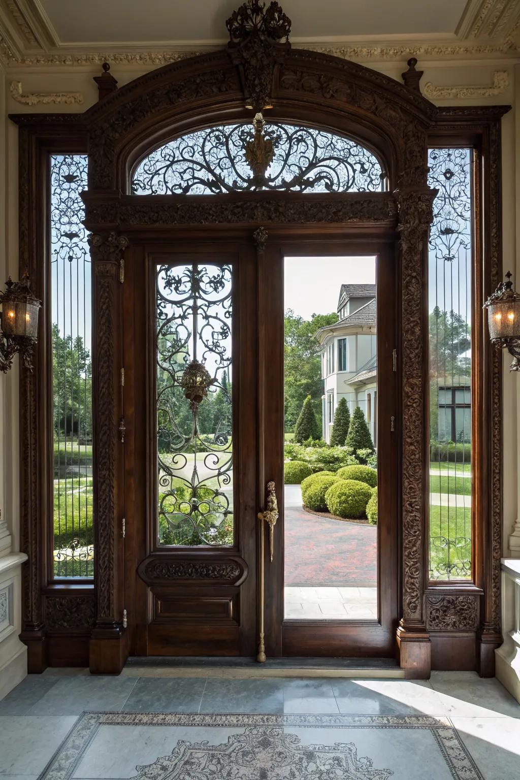 An ornate Victorian door that adds timeless elegance to any entrance.