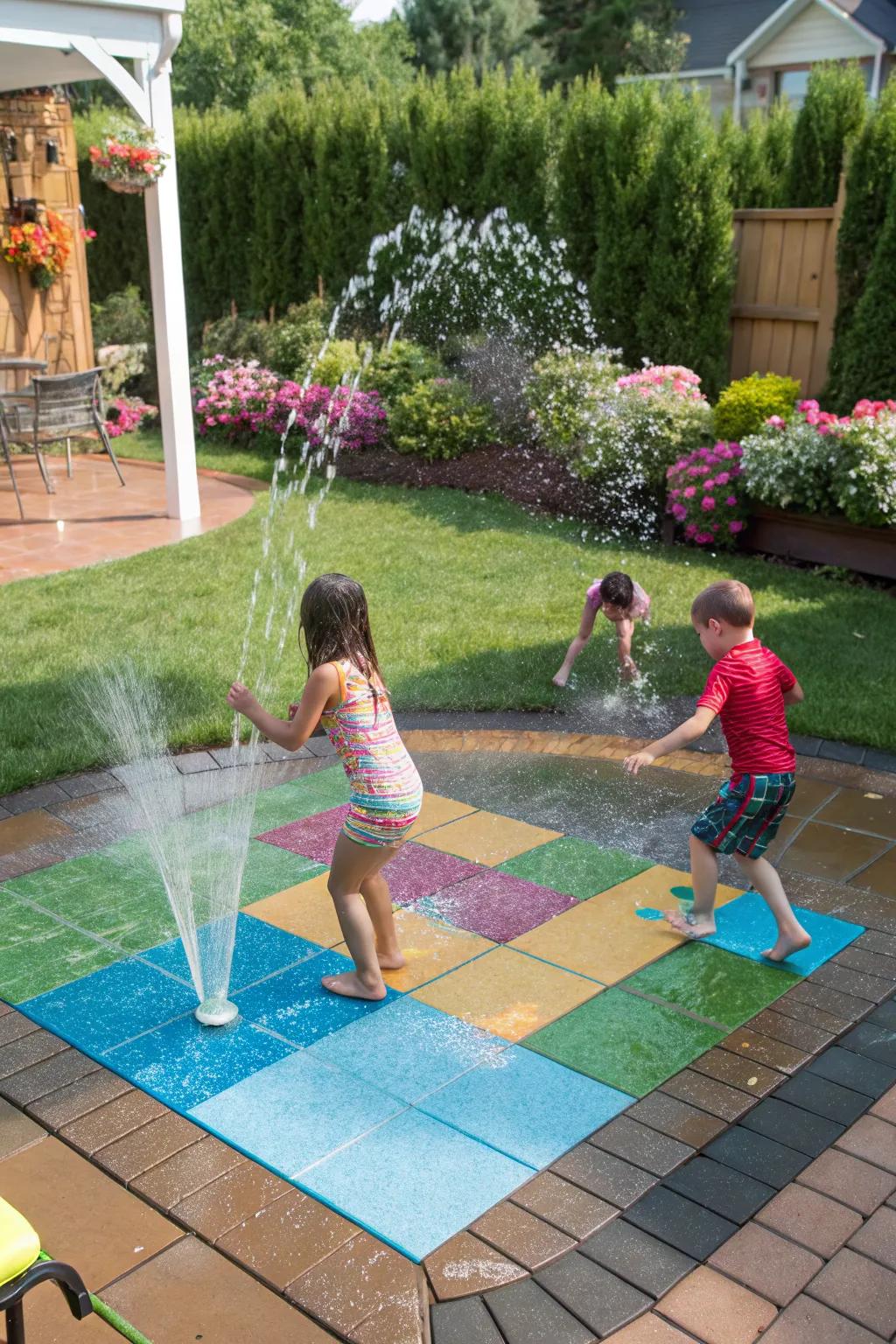 A surprising splash pad for endless fun.