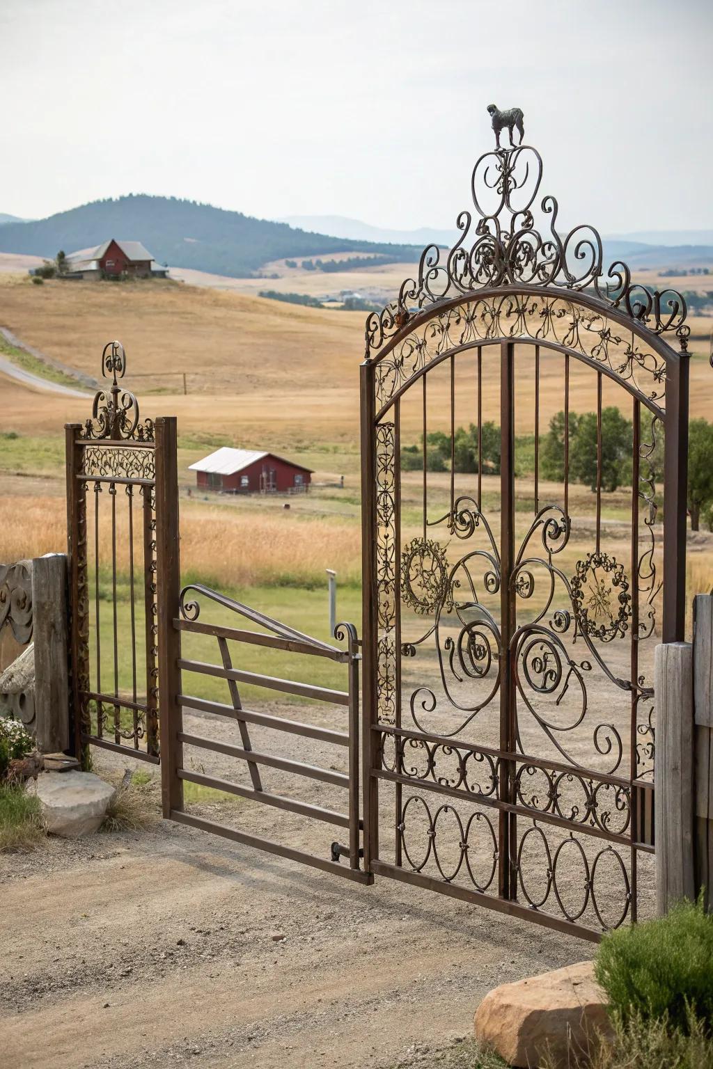 Artful metalwork adds a personal touch of elegance.