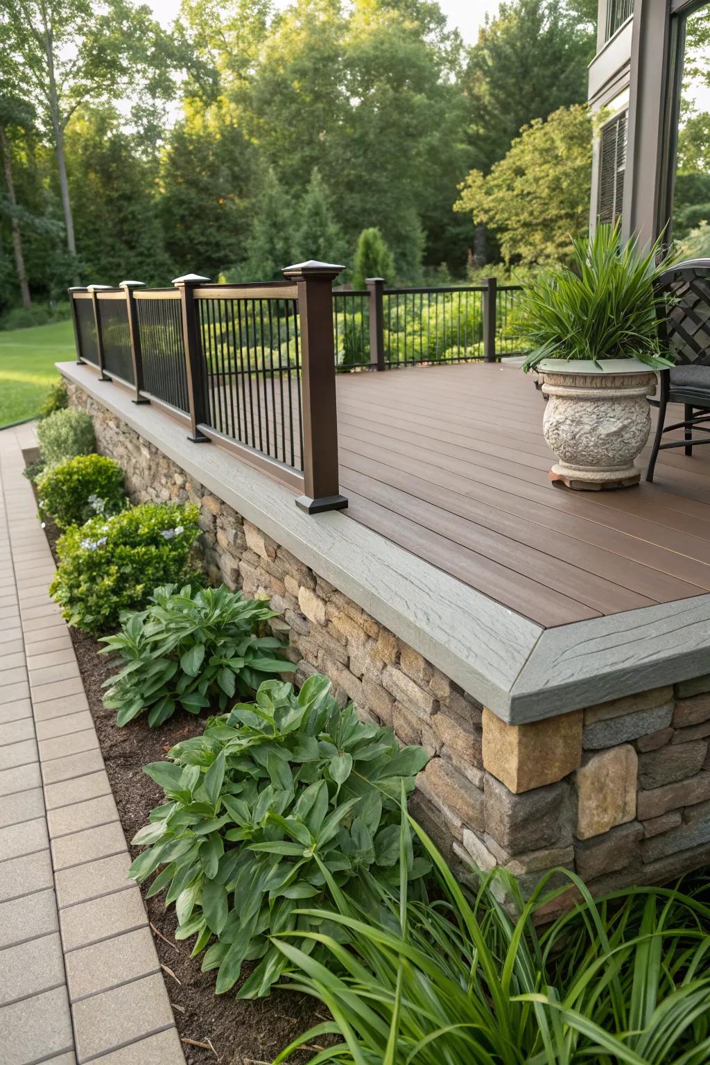 Composite stone skirting is both sustainable and stylish.