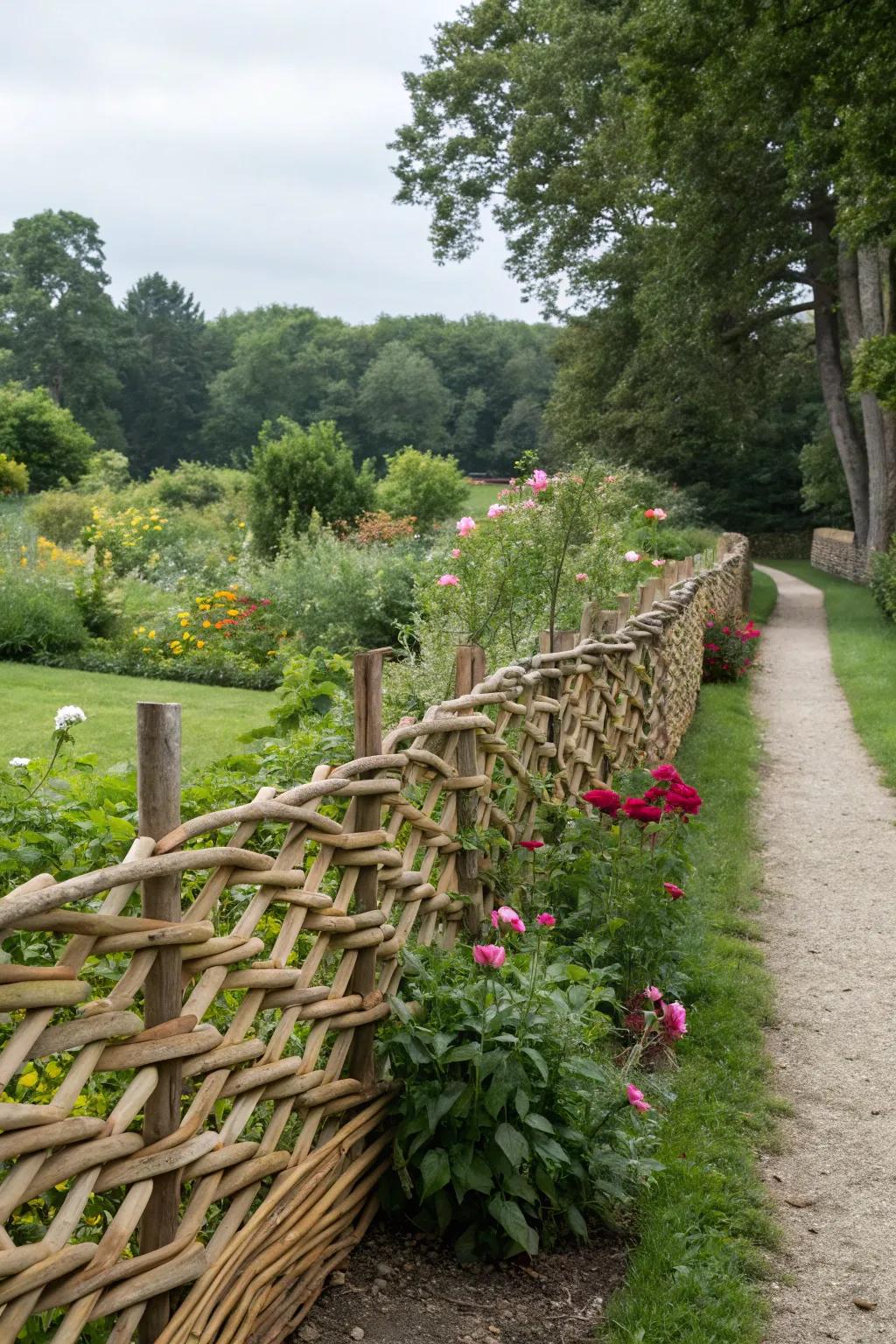 Basket weave patterns add a rustic and refined touch.