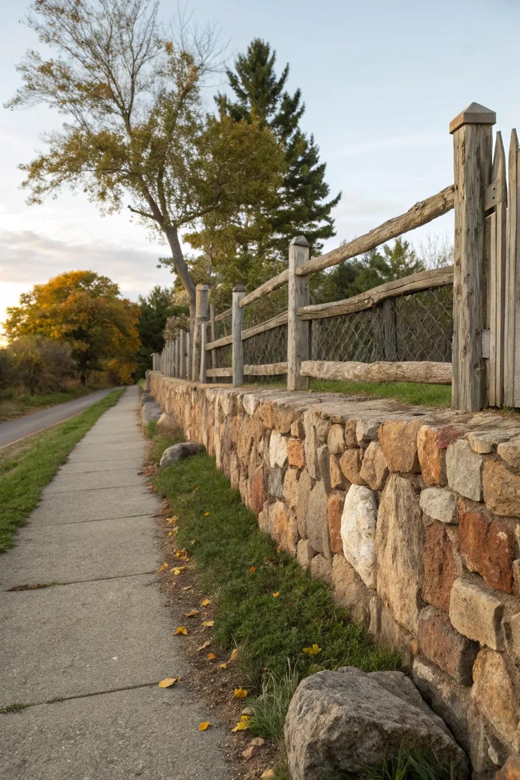Stone walls bring rustic charm and character.