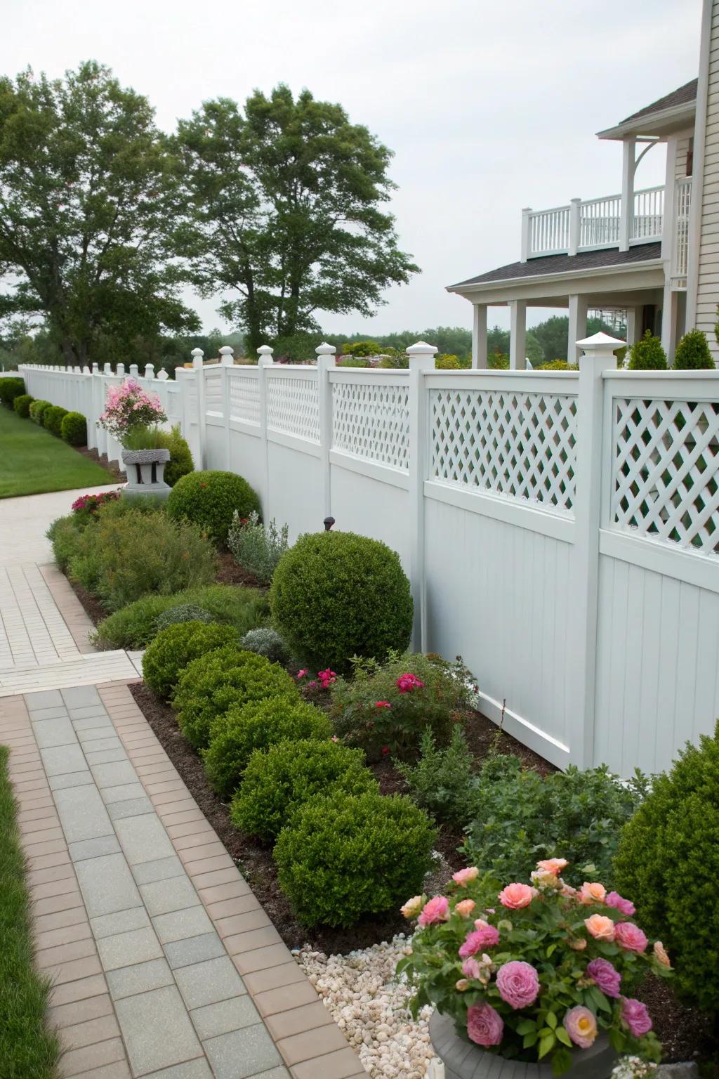 Vinyl lattice for easy upkeep