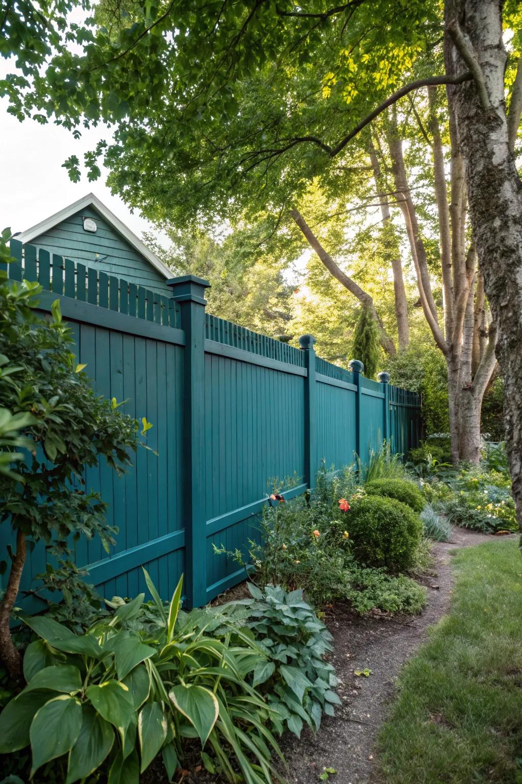 Add a pop of color to make your fence stand out.