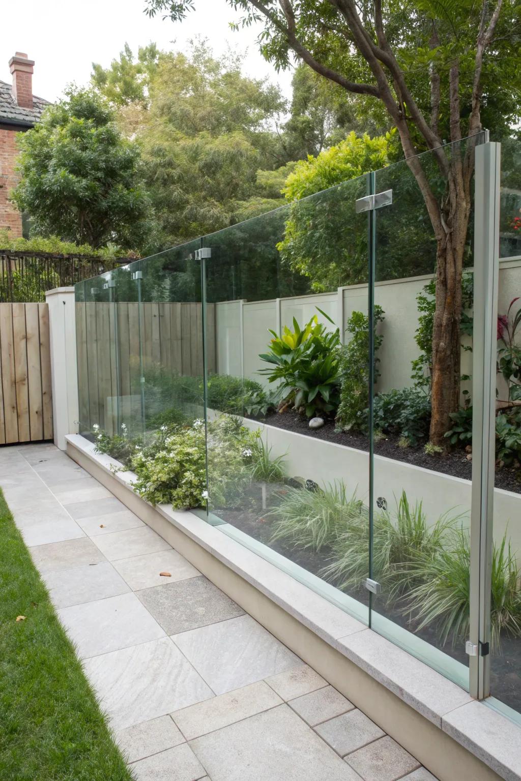 Glass panels create an open, airy feel in your garden.