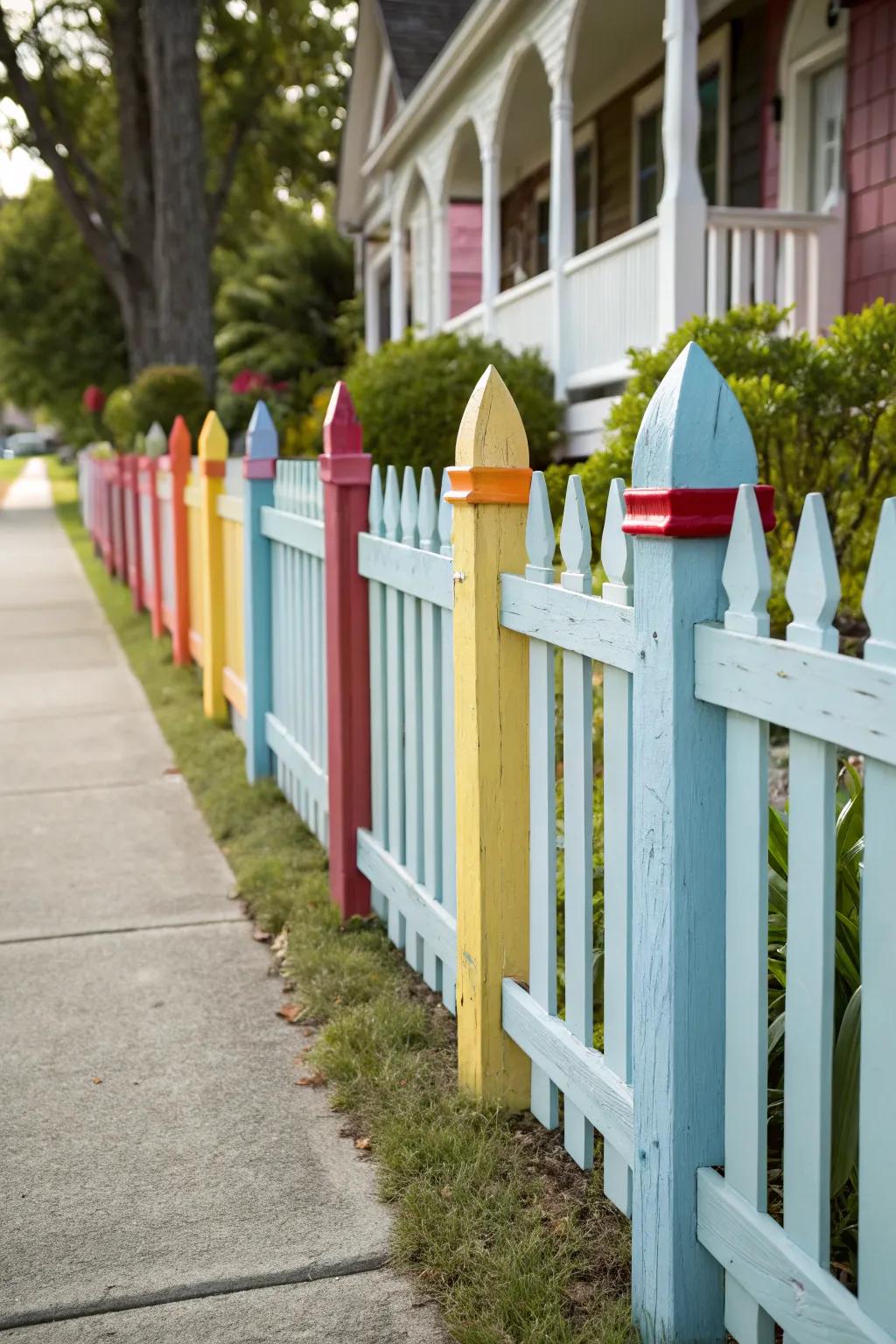 Picket fences can be both classic and fresh.