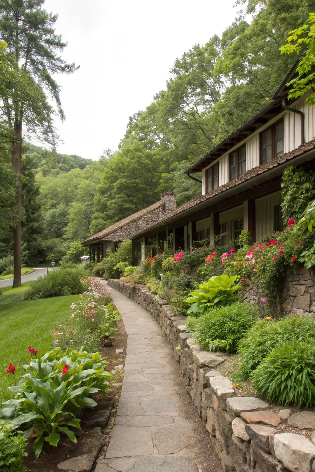 Timeless elegance: Stone wall fencing for a classic look.