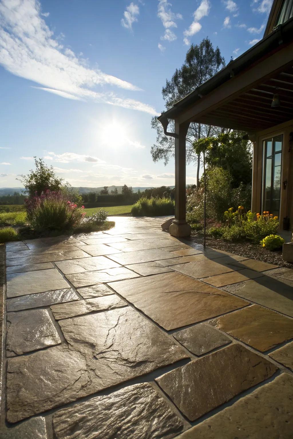 Polished stone for a modern and chic look.
