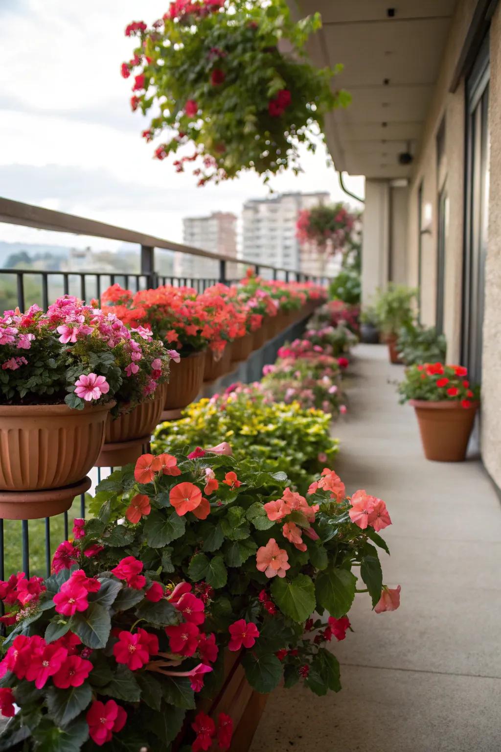 Shade-loving flowers bring color to less sunny spots.