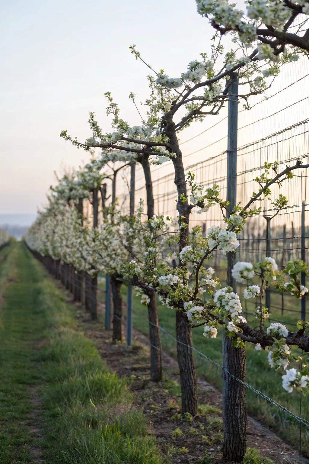 Espaliered plants bring structure and elegance to garden fences.
