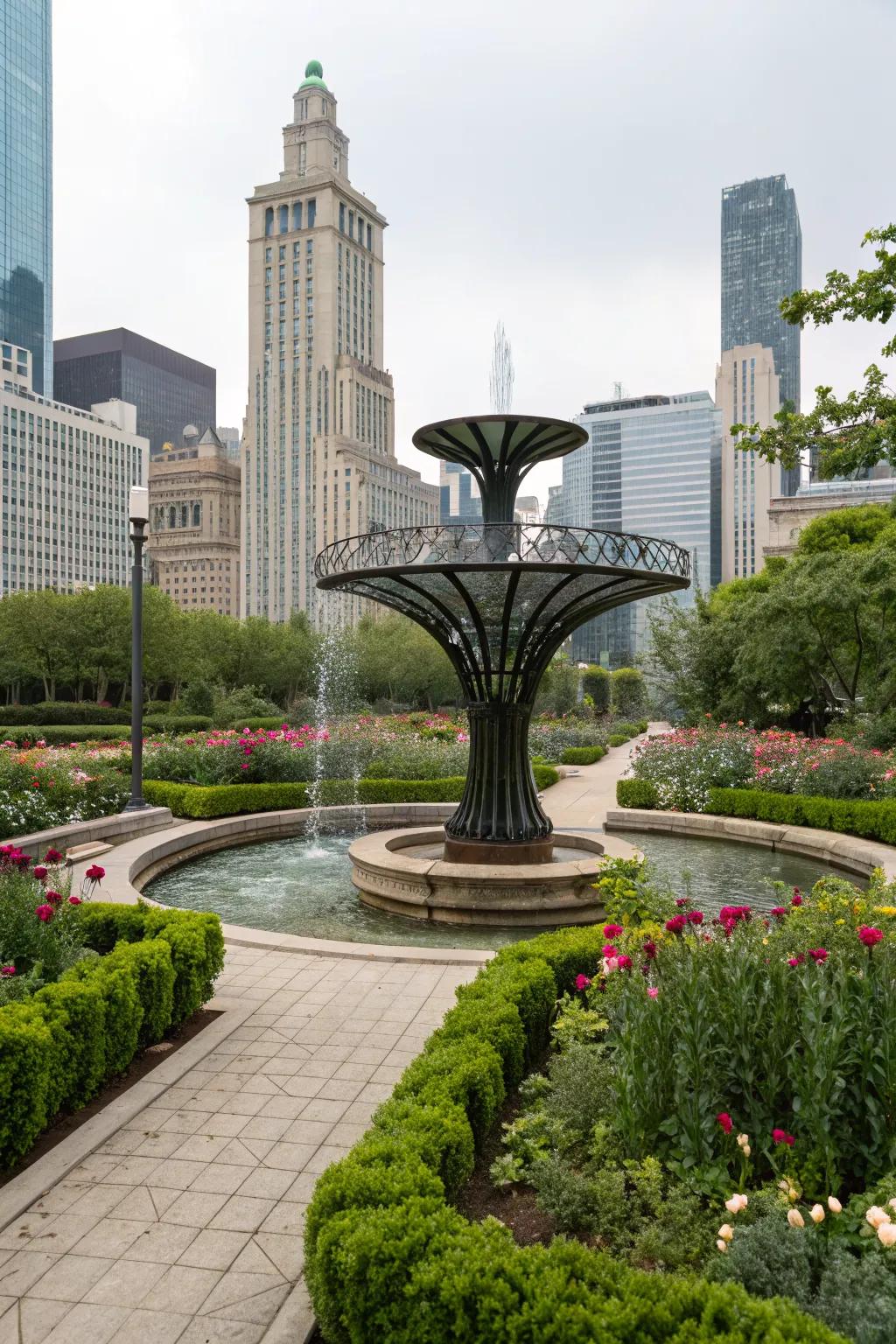 Metal bases offer a unique, industrial touch to your fountain.