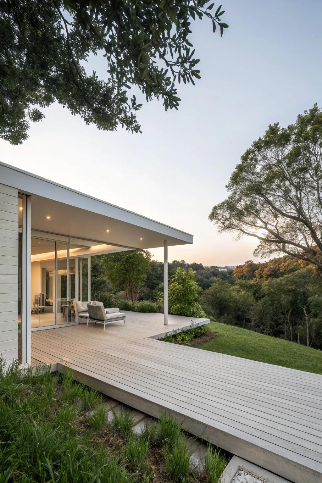 Enjoy tranquility with a minimalist deck design.