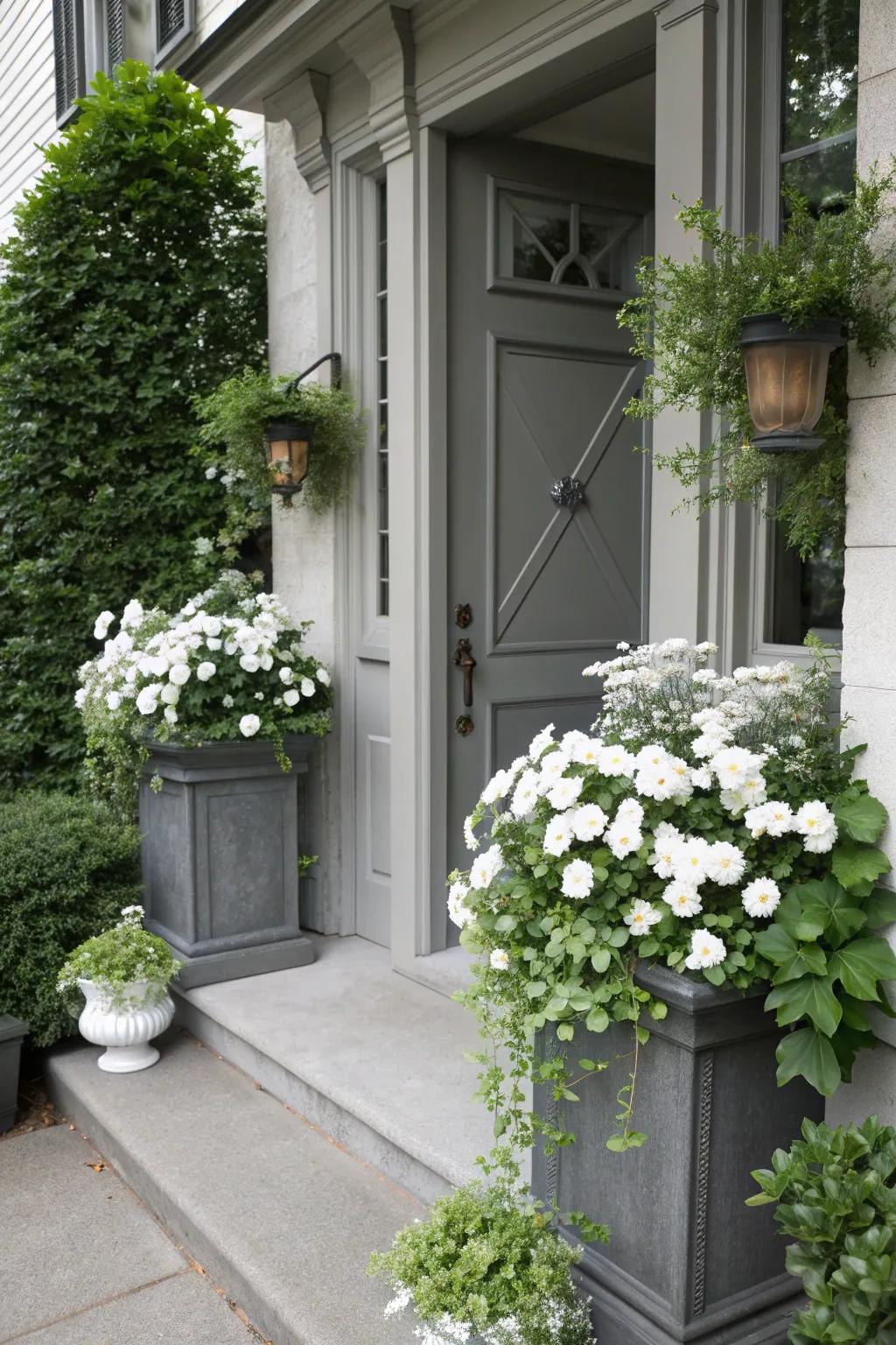 A monochrome palette creates a cohesive and elegant look.