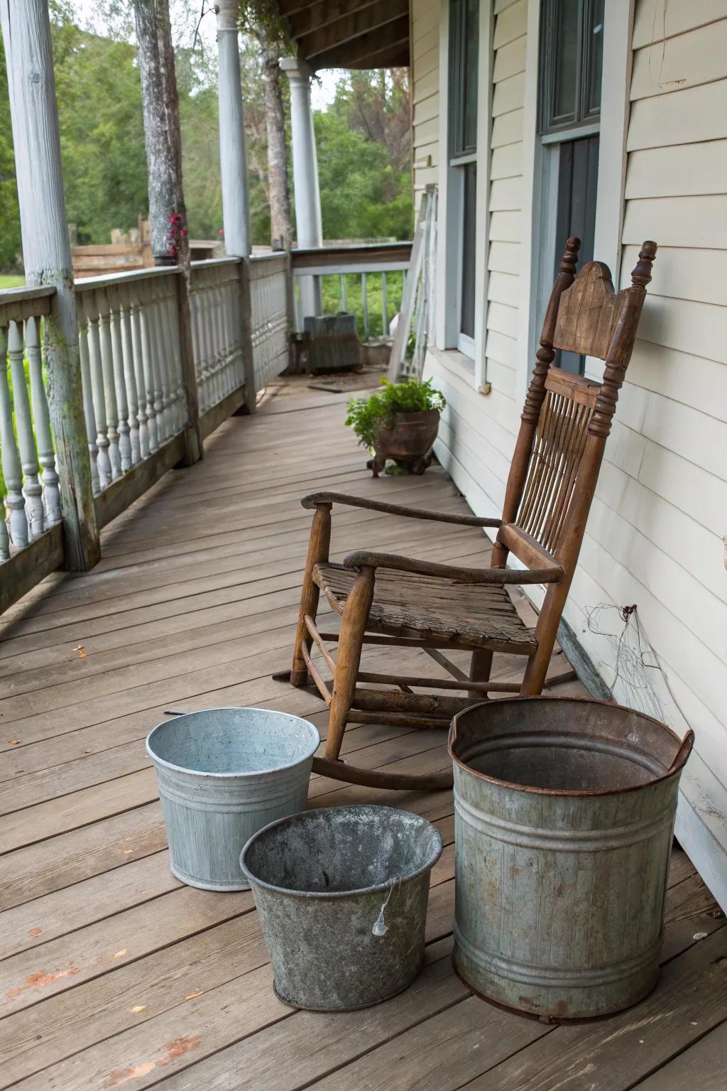 Vintage pieces add character and charm to your display.