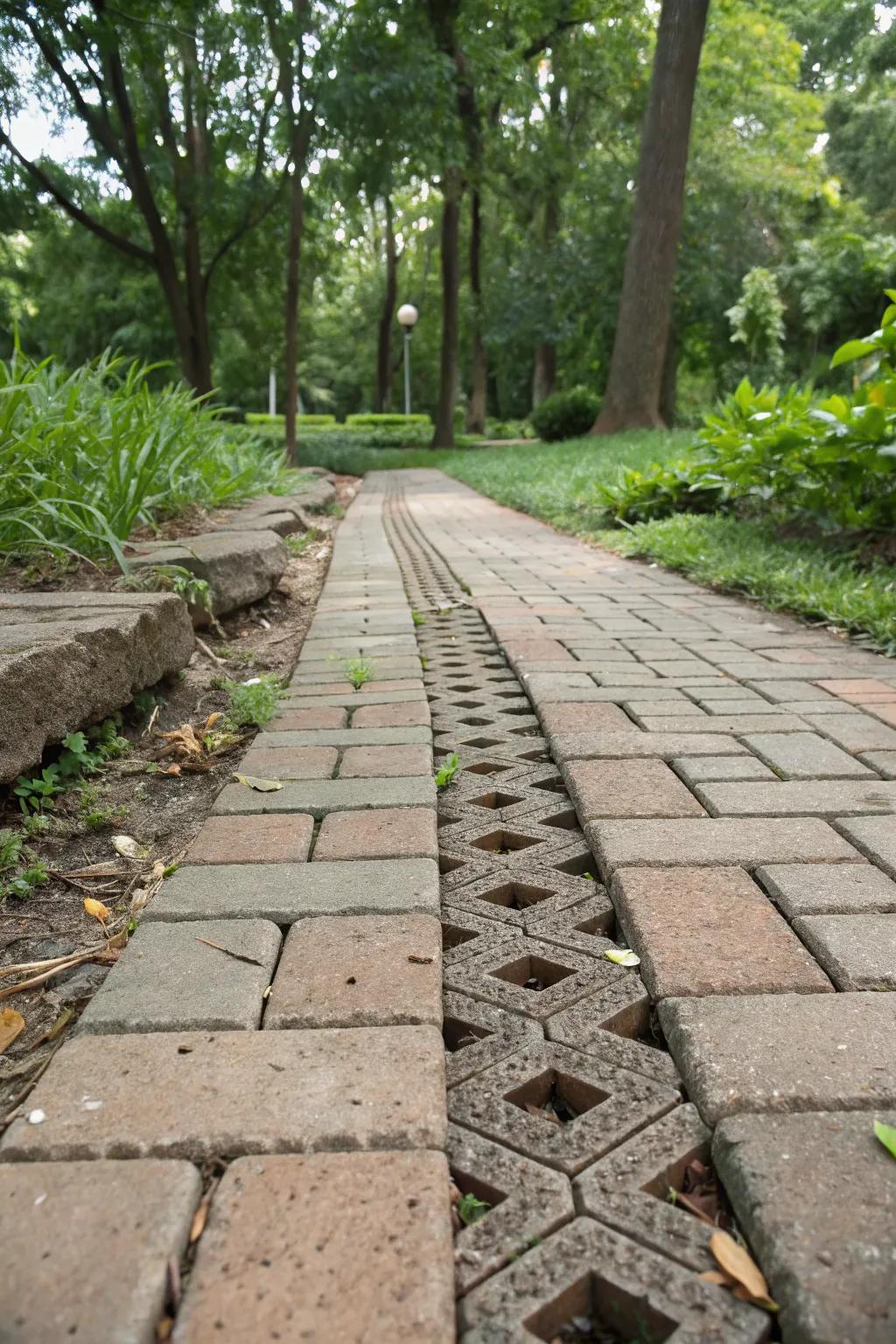 Choose permeable pavers for an eco-friendly solution.