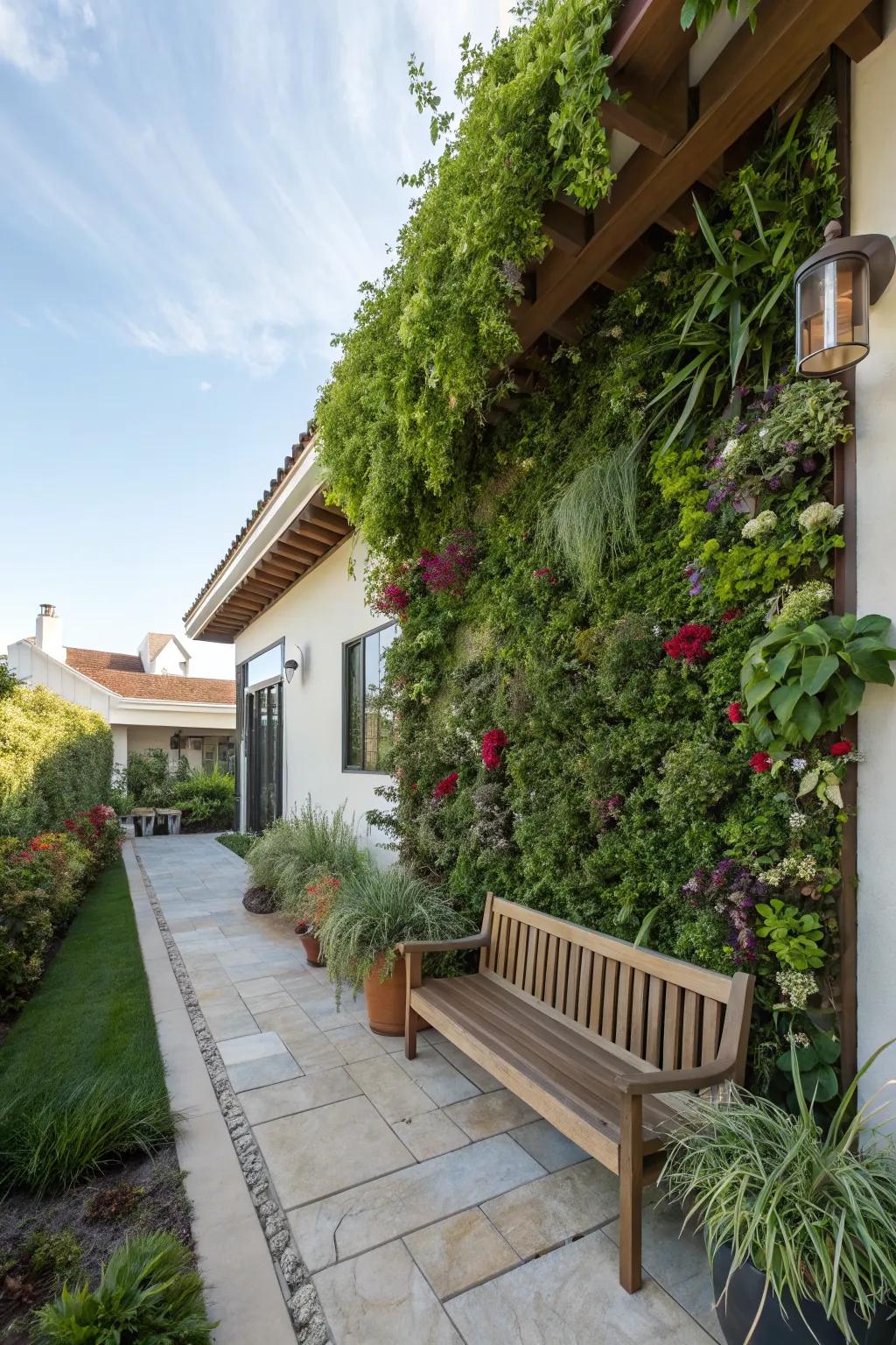 Go vertical with your garden to save space and add greenery.