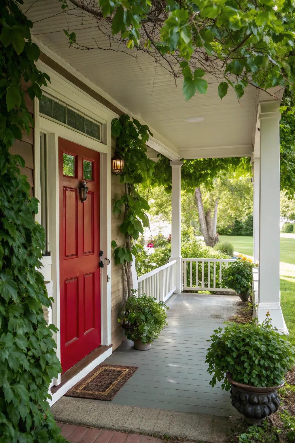 A bold color choice that makes a striking first impression.