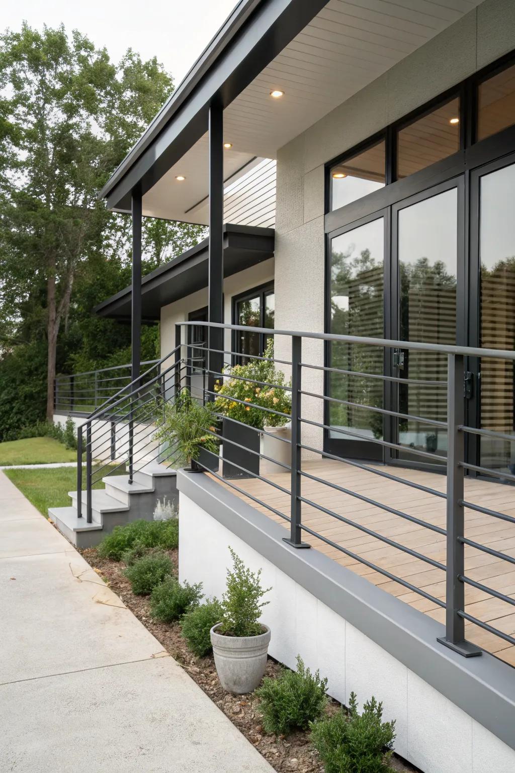 Horizontal lines offer a sleek and modern aesthetic.