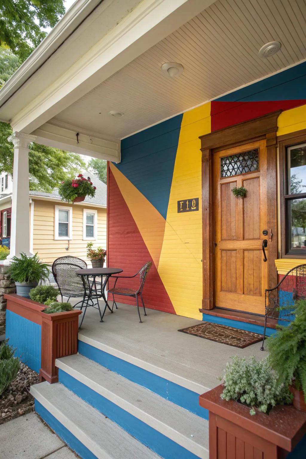 Bold color blocks make a striking statement