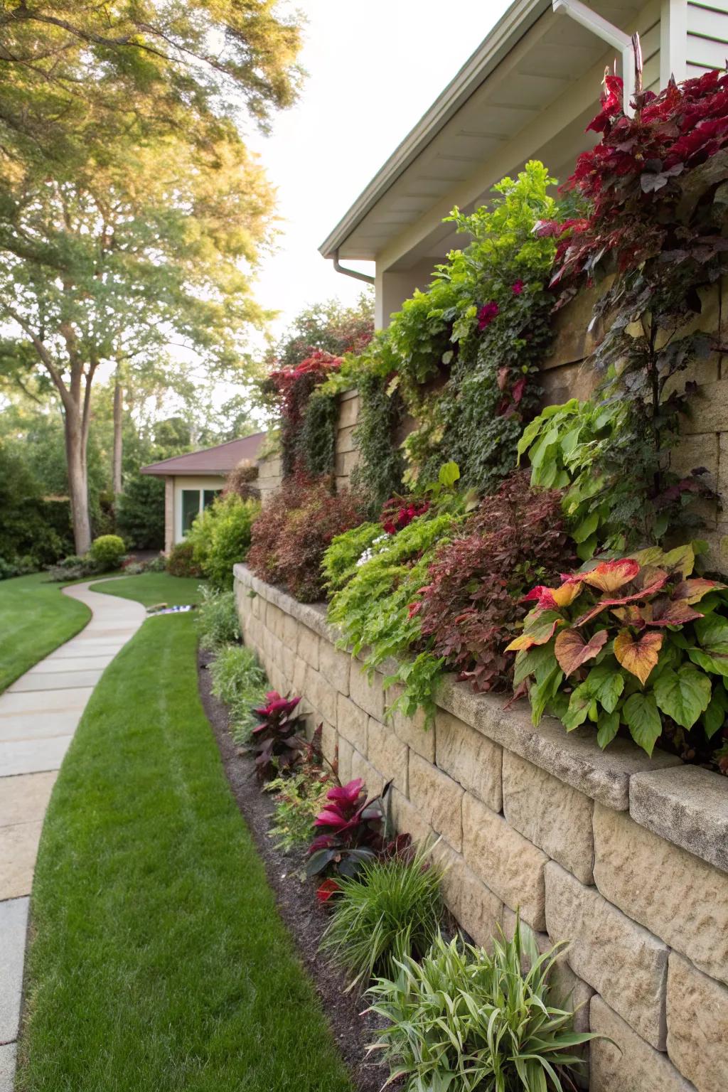 Go green with a vertical garden on your wall.