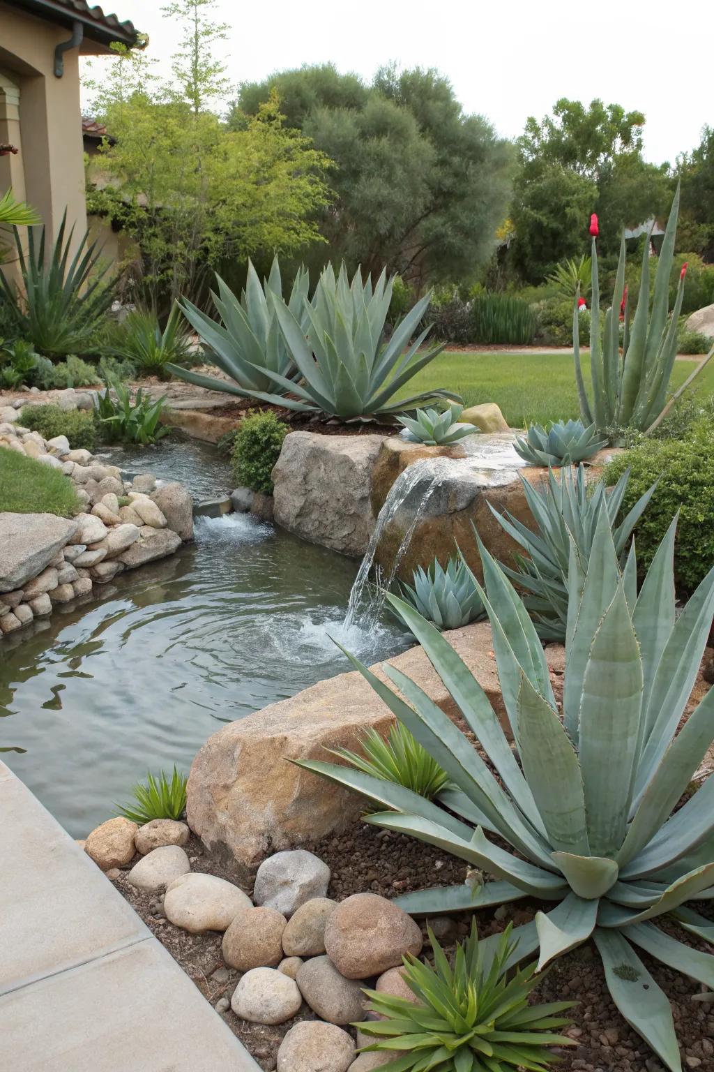 Create tranquility with water features.