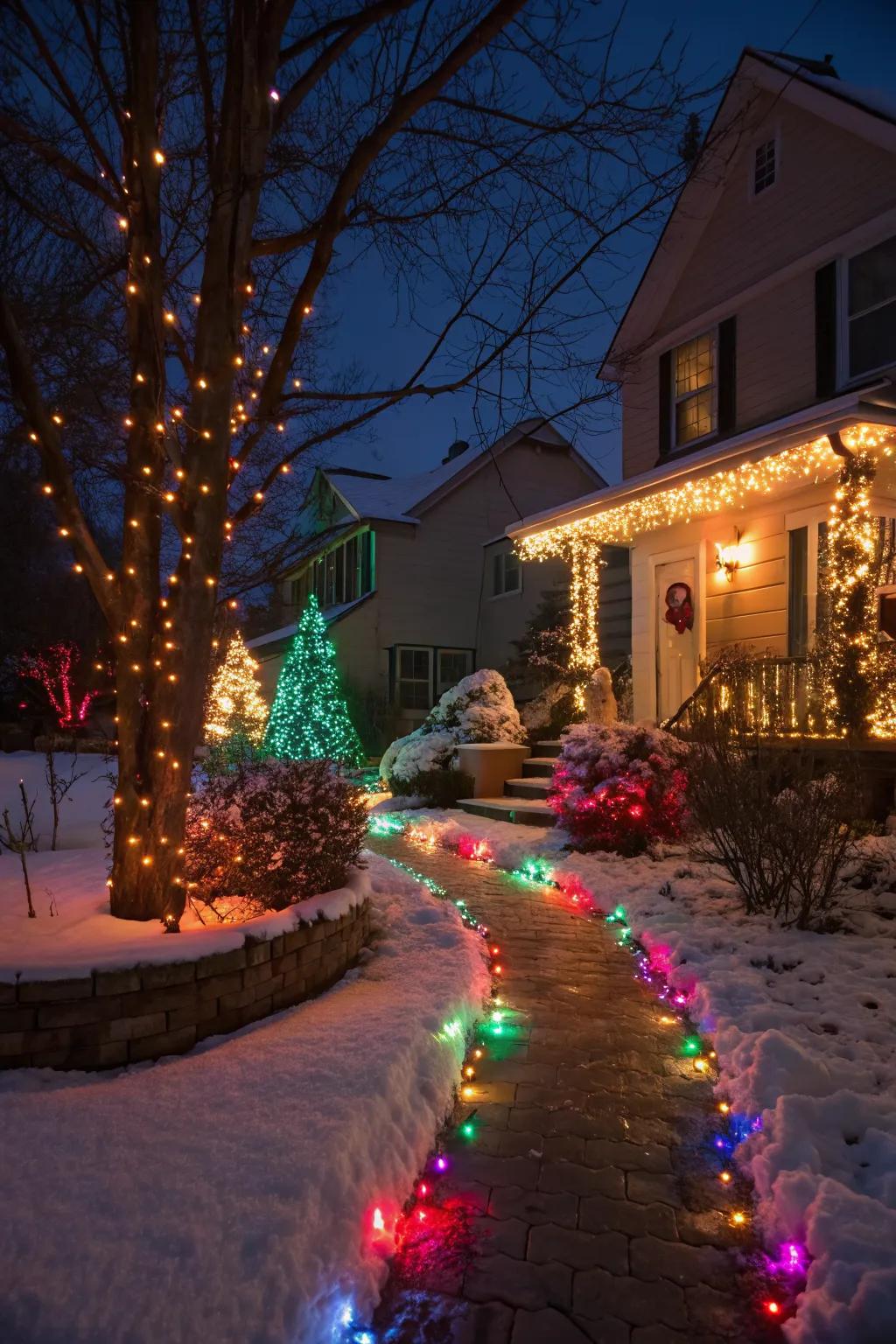 Twinkle and color change lights add playful animation.