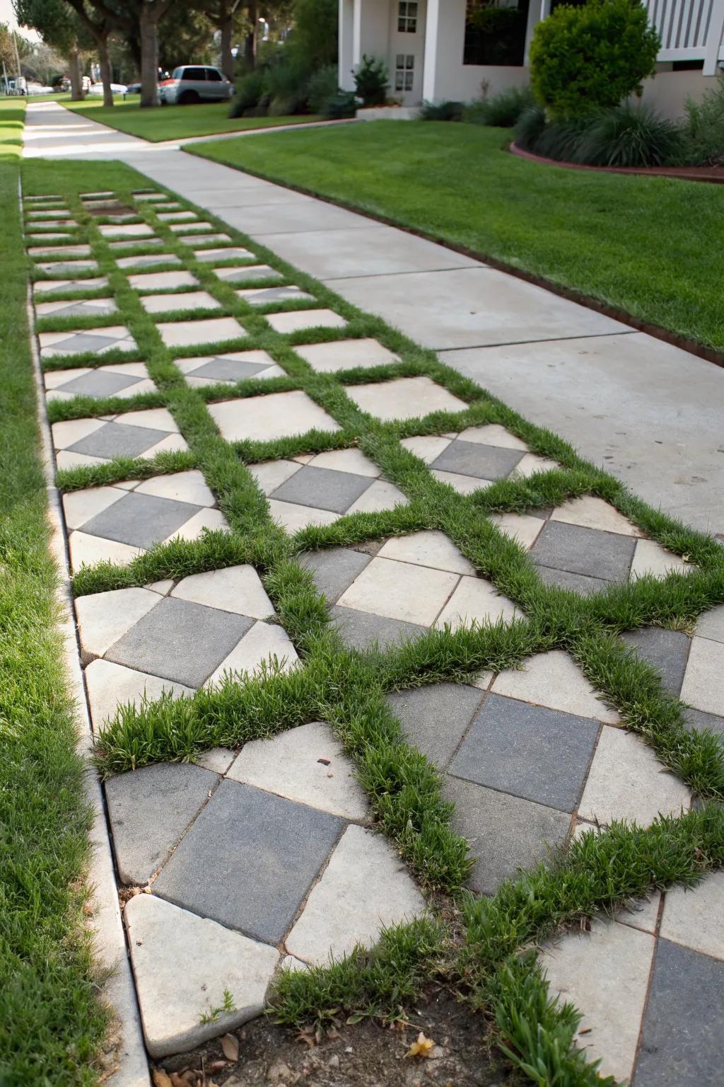Add a playful touch with a checkerboard pattern.