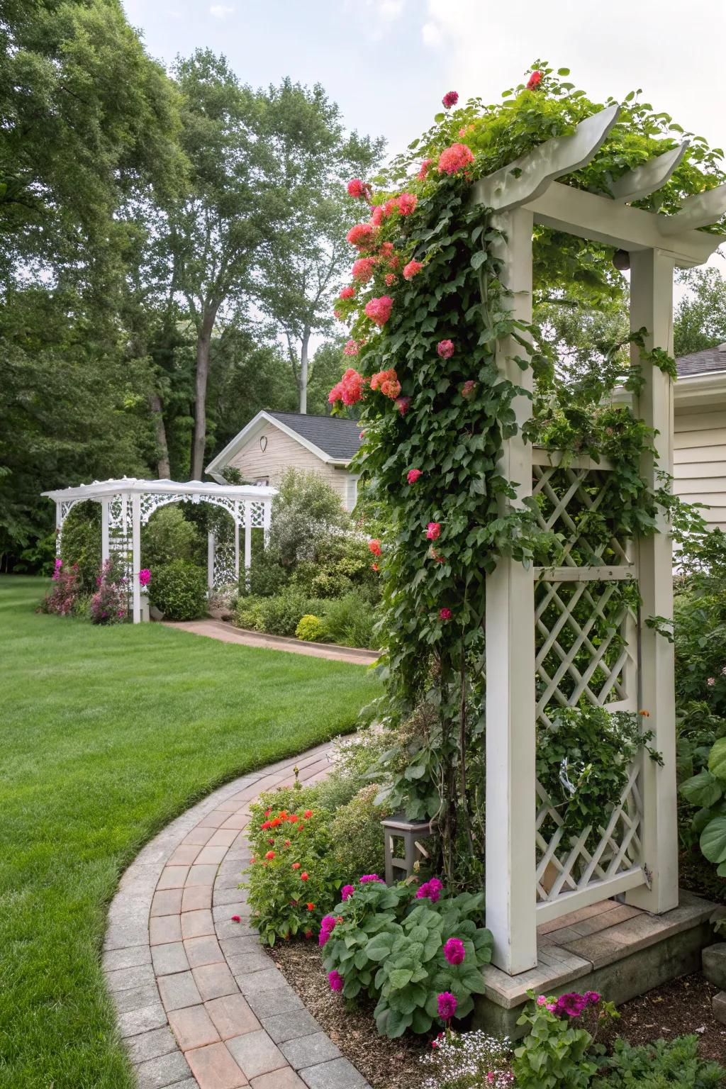Enhance your yard with artful structures.