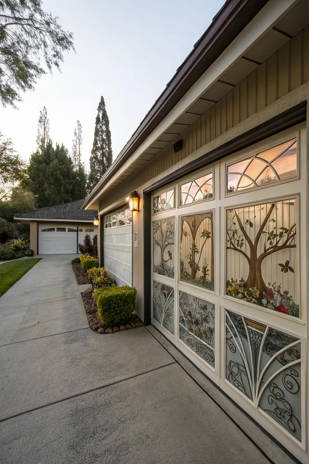 Decorative window inserts for artistic flair.