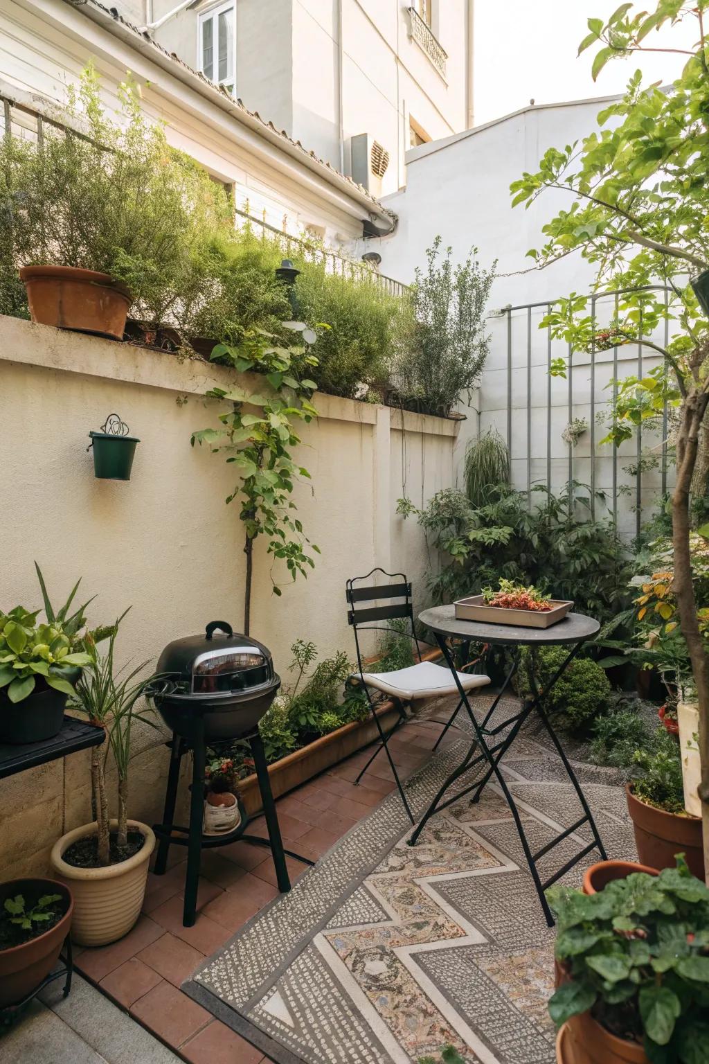 Portable grills are perfect for small gardens or patios.
