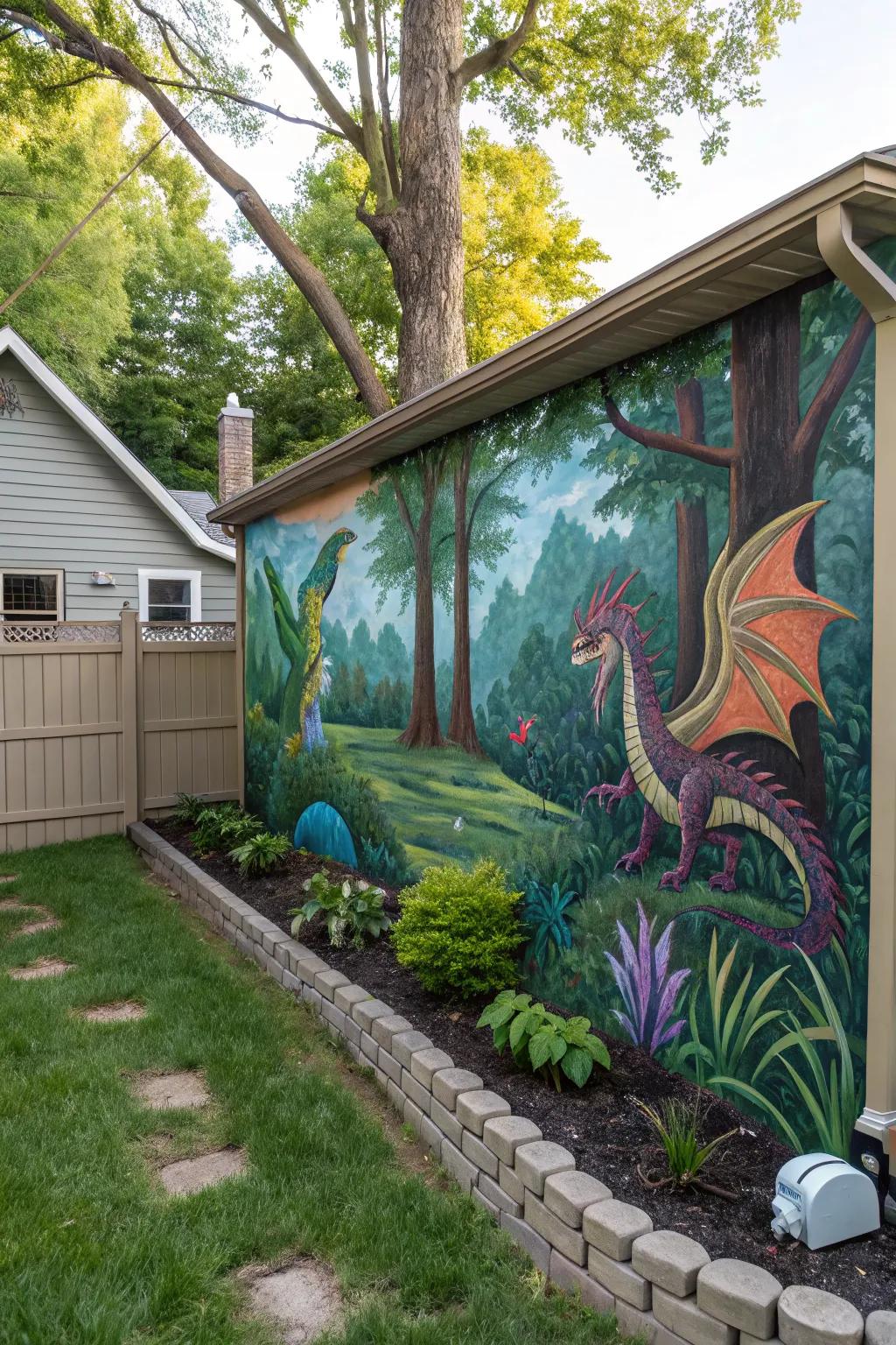 Fantasy murals bring storytelling magic to your garden.