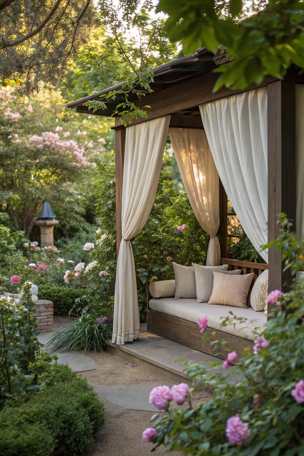 Private retreats offer a peaceful escape within your garden.