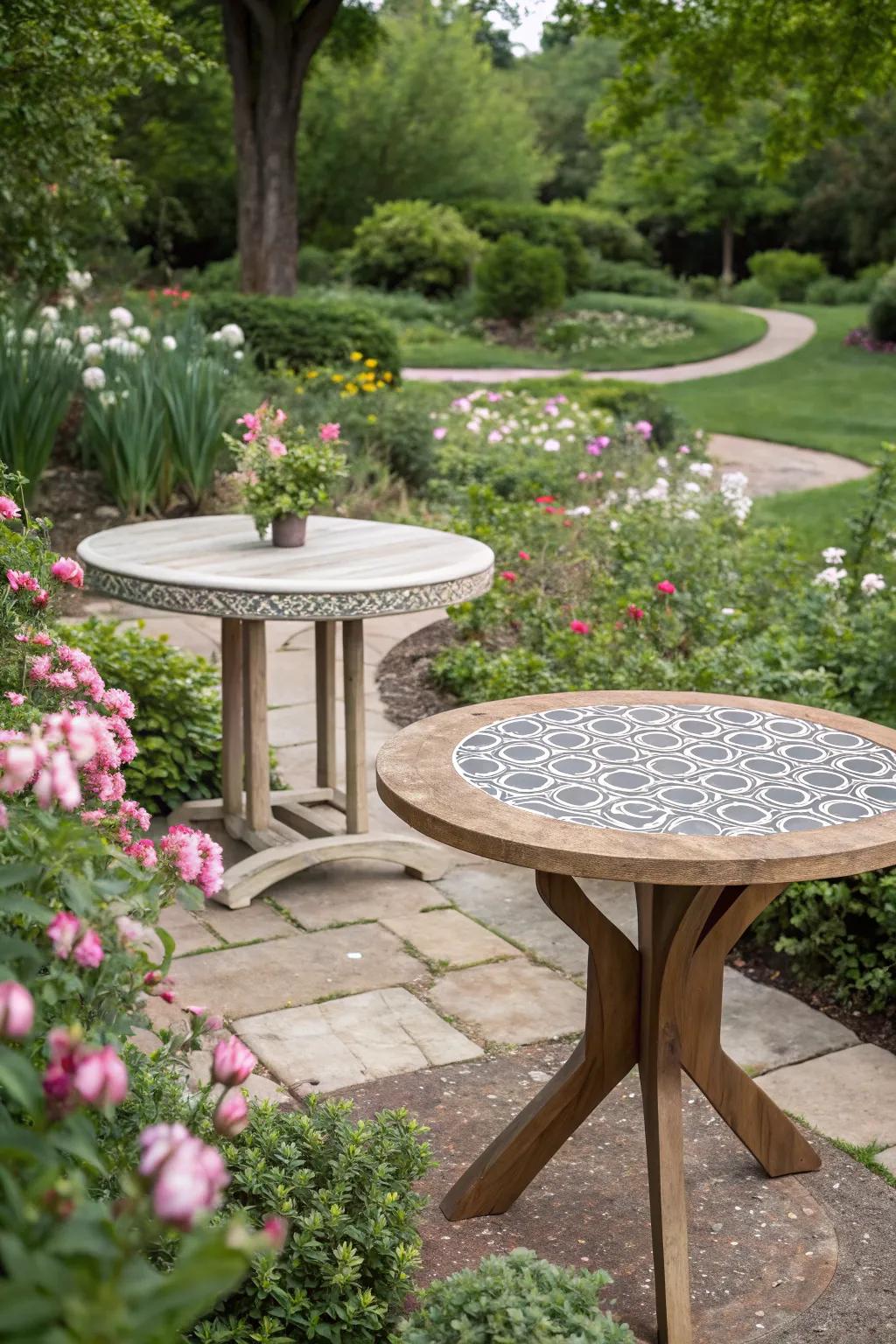 Versatile and stylish, a reversible tabletop for changing moods.