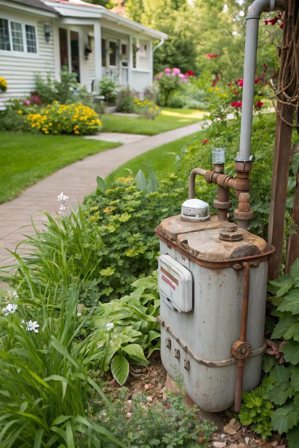 Reclaimed materials add a sustainable touch.