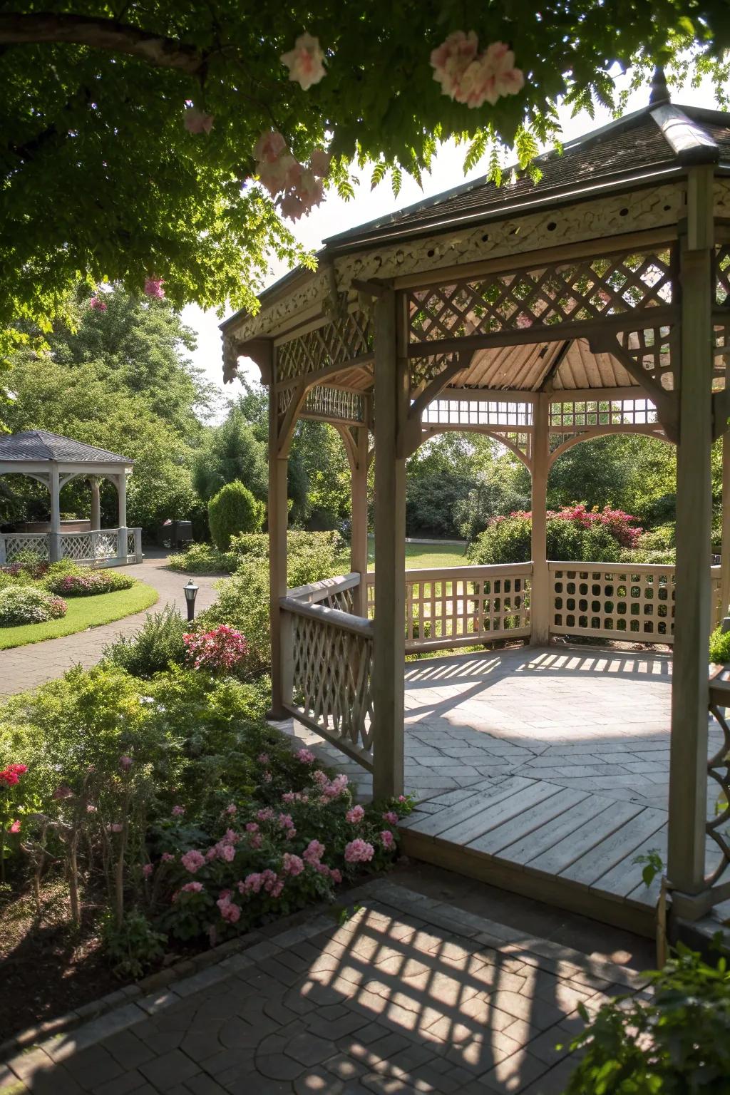 Pergola-style tops enhance architectural appeal.