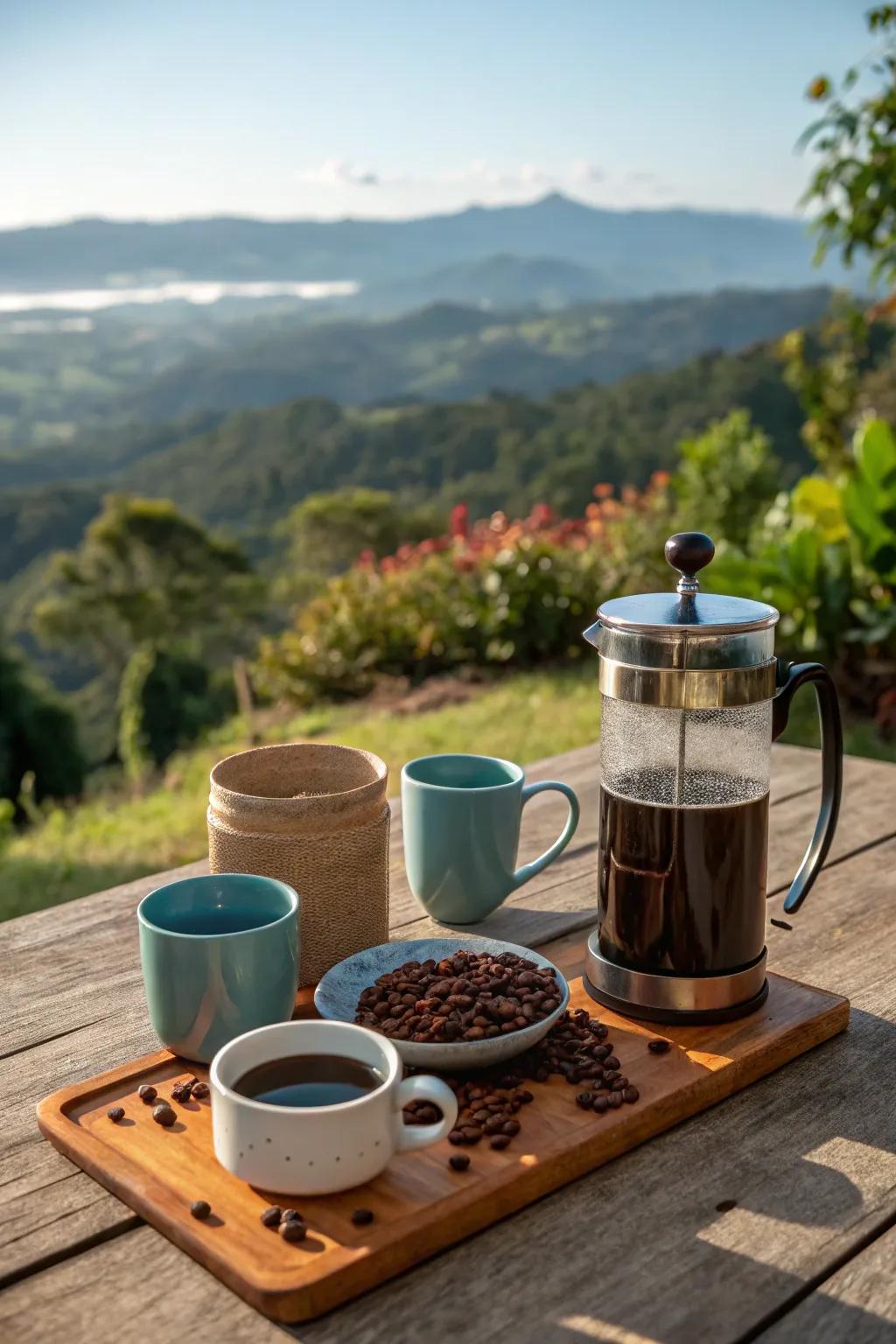 Start your day with freshly brewed coffee.