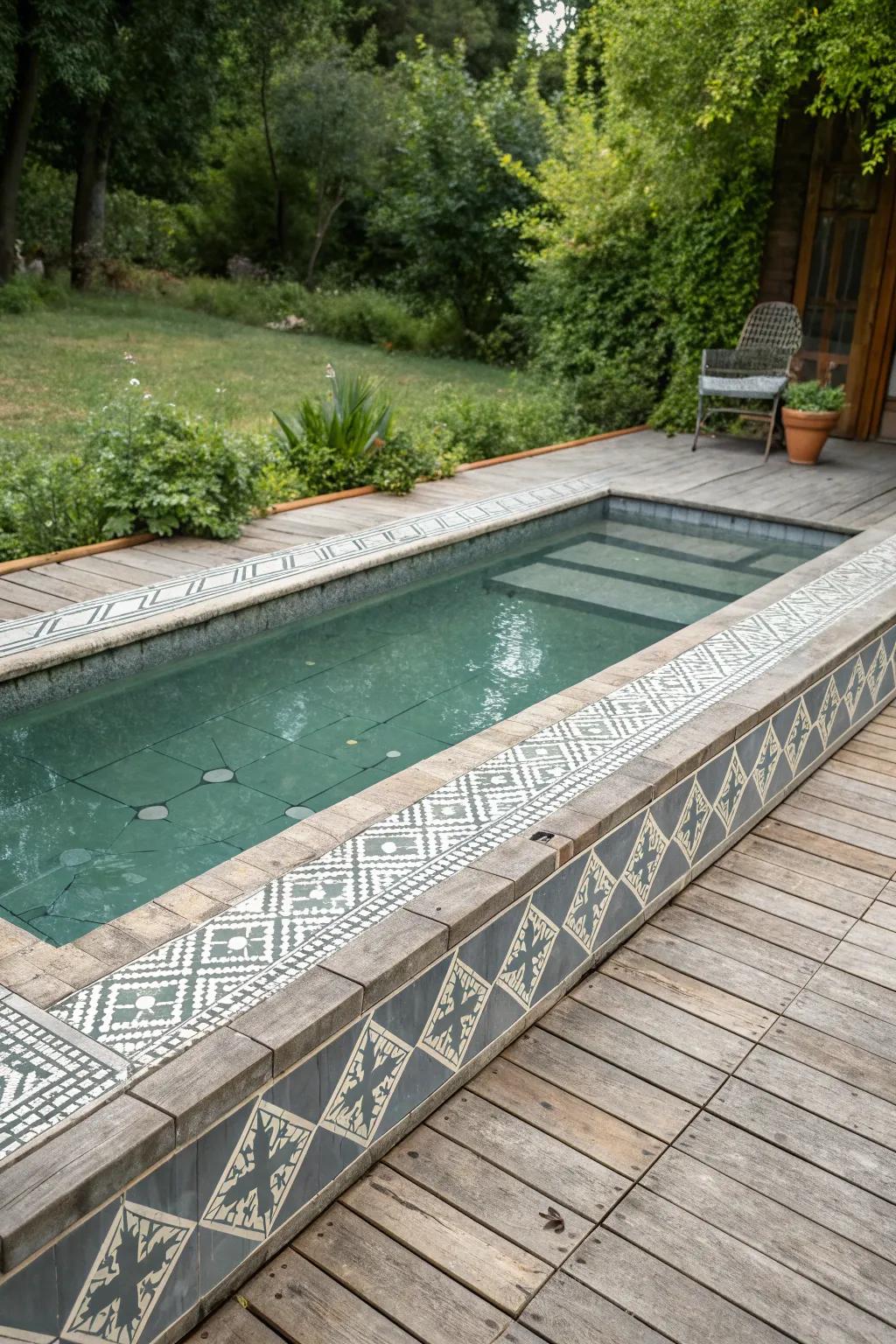 Vintage charm with classic grey tile patterns