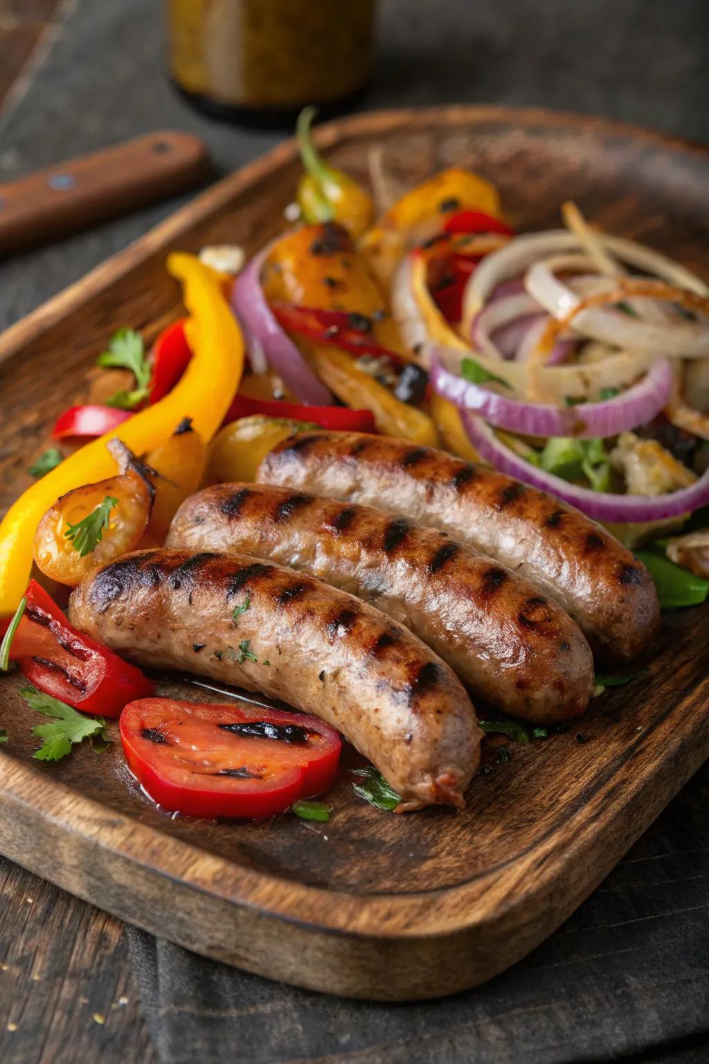 Spicy sausages are a flavorful and satisfying grilling choice.