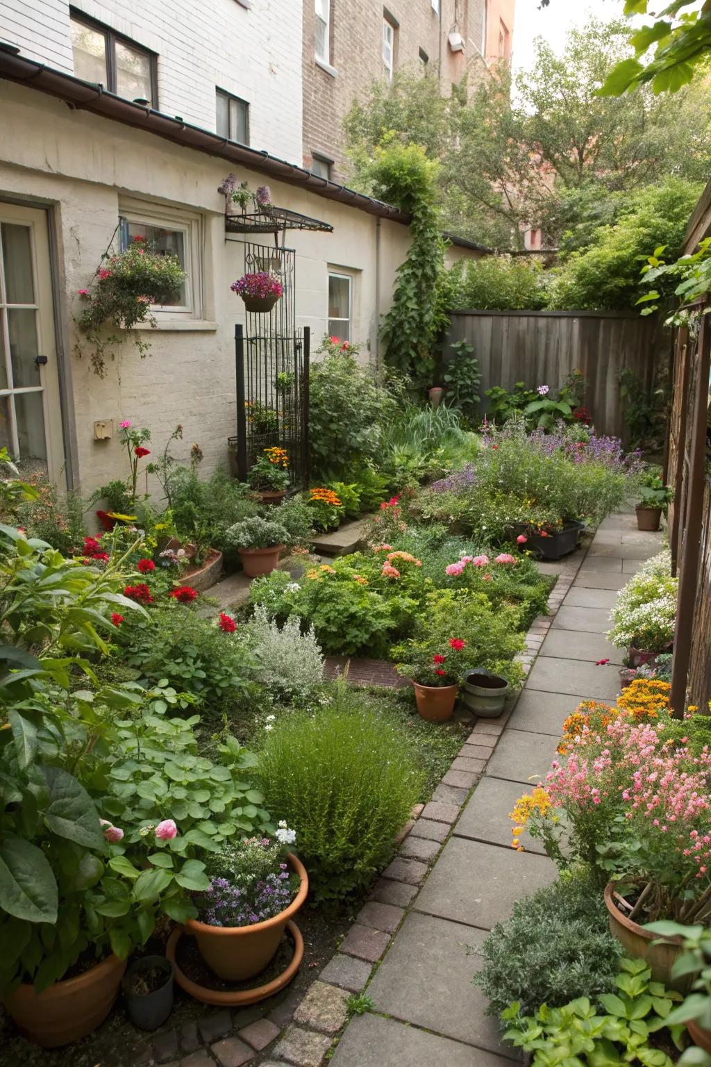 Courtyard gardens create intimate and inviting outdoor spaces.