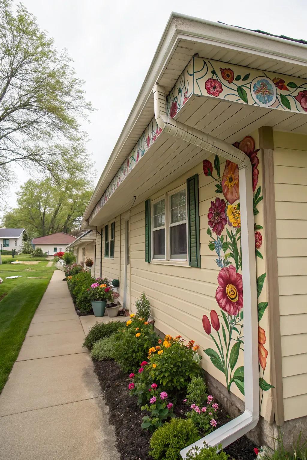 Gutter art: Unleash your creativity and add charm to your home.