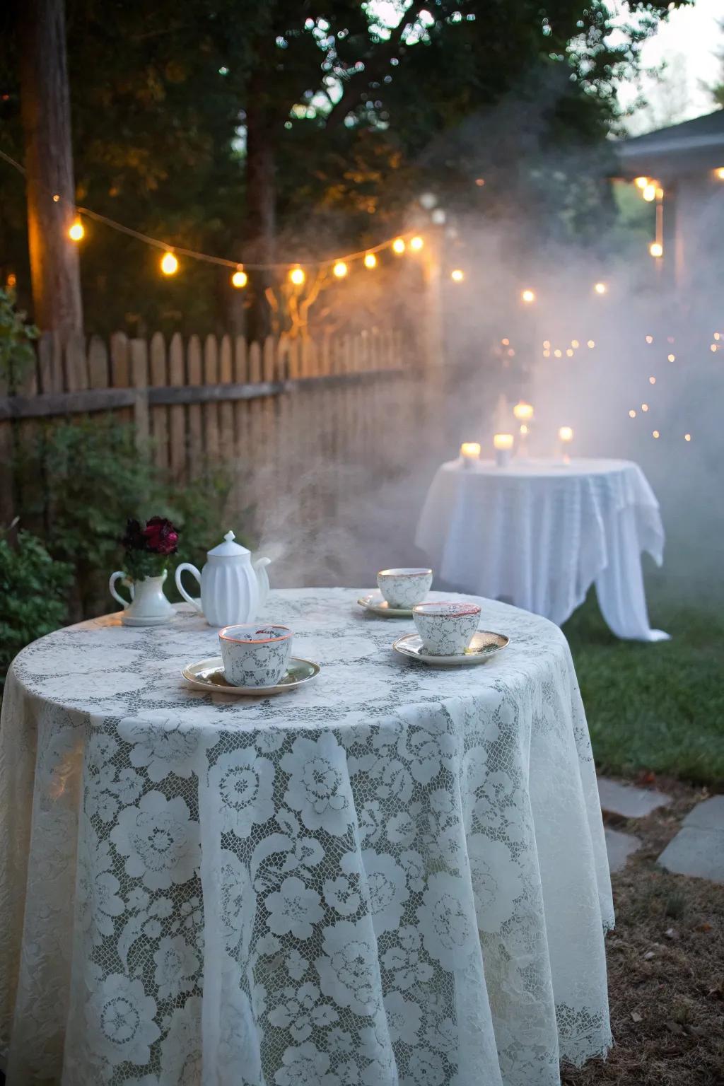 Sip on some spectral tea under the moonlight.