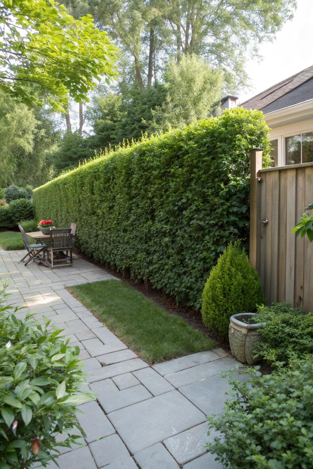 A fast-growing hedge offering rapid privacy.