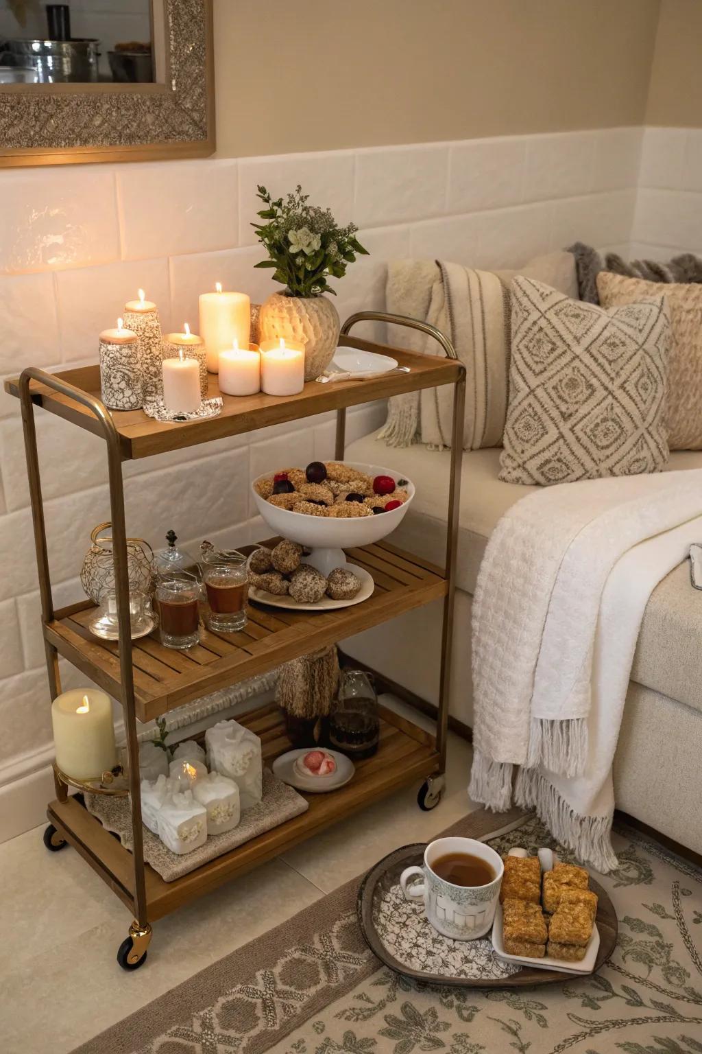 A refreshment corner keeps you relaxed and nourished.